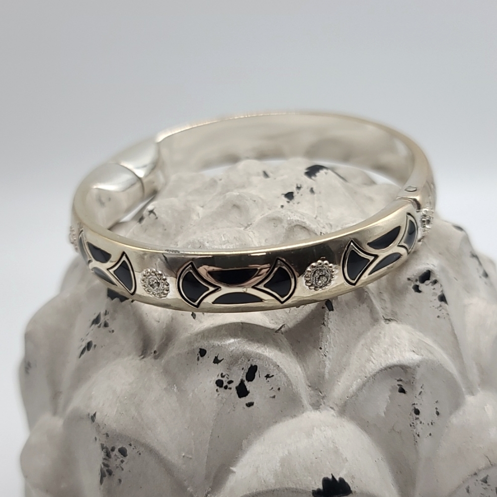 Brighton CAPPELLA Art Deco Bangle w Hinged Magnetic Closure!